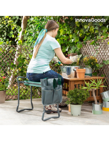 Scaun de grădinărit pliabil 3-în-1 cu sac pentru unelte Situl InnovaGoods