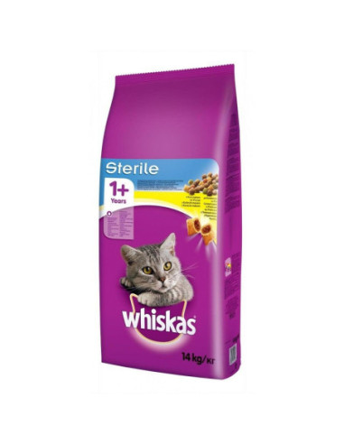 Mâncare pentru pisici Whiskas STERILE Adult Pui 14 Kg