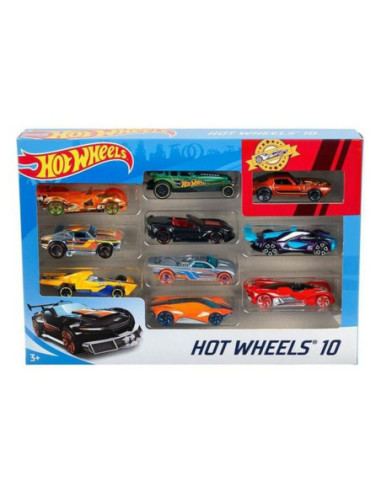 Set de Jucării cu Vehicule Hot Wheels Metal (10 Pcs)