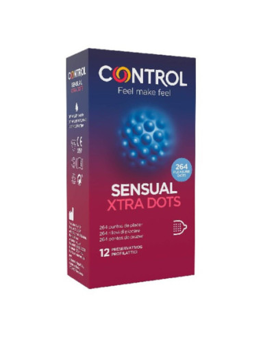Prezervative Sensual Xtra Dots Control (12 uds)