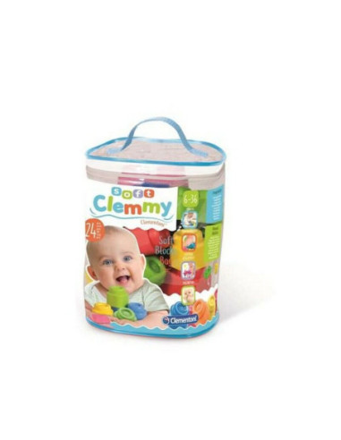 Joc de Construcții cu Plăci Baby Clemmy Clementoni (ES-EN-FR) (24 pcs) (13 x 20,5 x 26,5 cm)